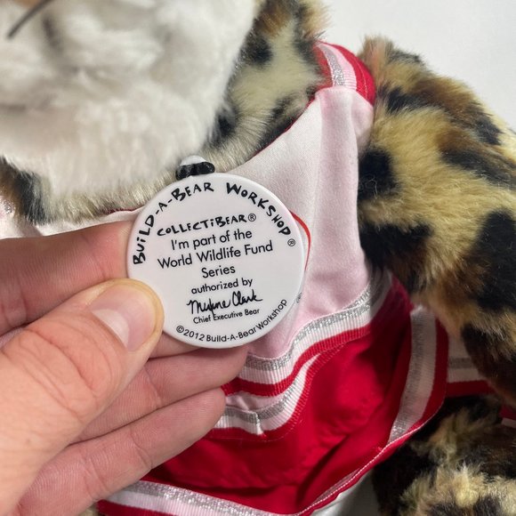 Build-A-Bear Leopard UGA Go Dawgs Cheetah Cheerleader Uniform Mega Phone Animal - Picture 4 of 10